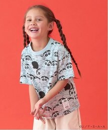 【クレヨンしんちゃん】【カイテキ天竺】総柄プリントTシャツ