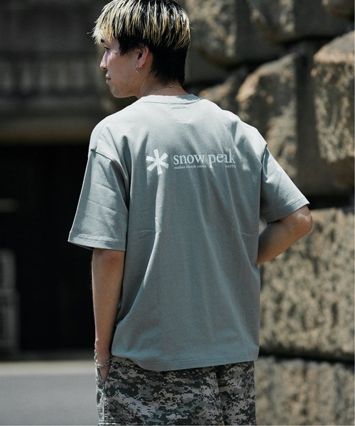 Snow Peak - スノーピーク　snowpeak プリントロゴTシャツ　サイズL　限定品　ベージュ snow peak tシャツ SNOW PEAK / スノーピーク 別注 ”GEAR