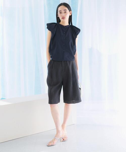 URBAN RESEARCH ROSSO WOMEN（アーバンリサーチ　ロッソ）の「パフスリーブブラウス（シャツ/ブラウス・レディース・ブラウン系その他/ネイビー/オフホワイト・FREE）」の12枚目の写真