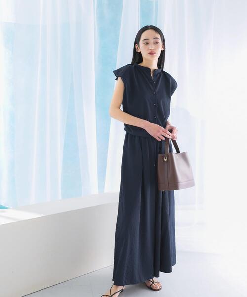 URBAN RESEARCH ROSSO WOMEN（アーバンリサーチ　ロッソ）の「パフスリーブブラウス（シャツ/ブラウス・レディース・ブラウン系その他/ネイビー/オフホワイト・FREE）」の15枚目の写真