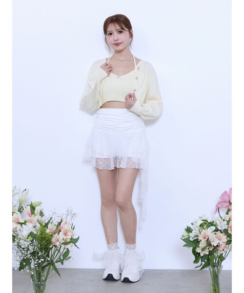 EATME(イートミー)の「レースアシンメトリースカート(スカート・レディース・オフホワイト/ブラック・MEDIUM/SMALL)」の7枚目の写真