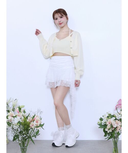 EATME(イートミー)の「レースアシンメトリースカート(スカート・レディース・オフホワイト/ブラック・MEDIUM/SMALL)」の8枚目の写真