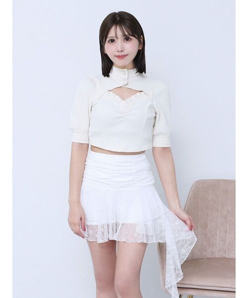 EATME（イートミー）の「レースアシンメトリースカート（スカート・レディース・オフホワイト/ブラック・MEDIUM/SMALL）」の20枚目の写真