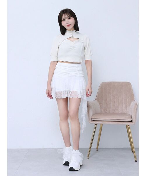 EATME（イートミー）の「レースアシンメトリースカート（スカート・レディース・オフホワイト/ブラック・MEDIUM/SMALL）」の19枚目の写真