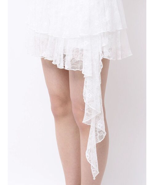 EATME(イートミー)の「レースアシンメトリースカート(スカート・レディース・オフホワイト/ブラック・MEDIUM/SMALL)」の20枚目の写真