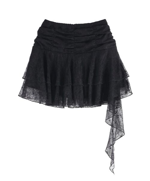 EATME（イートミー）の「レースアシンメトリースカート（スカート・レディース・オフホワイト/ブラック・MEDIUM/SMALL）」の4枚目の写真