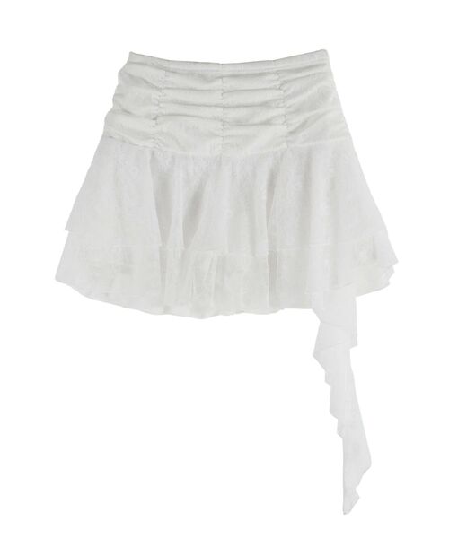 EATME（イートミー）の「レースアシンメトリースカート（スカート・レディース・オフホワイト/ブラック・MEDIUM/SMALL）」の3枚目の写真