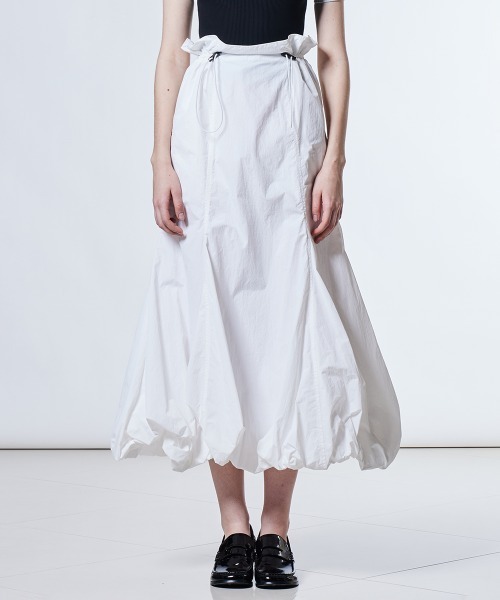 DOUBLE STANDARD CLOTHING（ダブルスタンダードクロージング）の「ライトワッシャータフタスカート（スカート・レディース・ブラック/ライトグレー/オフホワイト・38/36）」の7枚目の写真