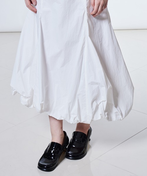 DOUBLE STANDARD CLOTHING（ダブルスタンダードクロージング）の「ライトワッシャータフタスカート（スカート・レディース・ブラック/ライトグレー/オフホワイト・38/36）」の15枚目の写真