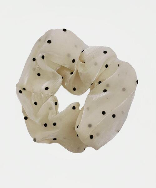 WEGO(ウィゴー)の「WEGO/ドットシュシュ(シュシュ・レディース・オフホワイト/ブラック・FREE)」の1枚目の写真