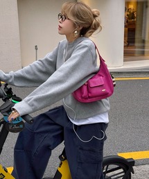DEVICE（デバイス）の「【DEVICE × Nalm.コラボ】アジャスター ワンハンドル ヴィンテージ ハンドバッグ(ミラー付き)  500mlペットボトル収納可（ハンドバッグ）」