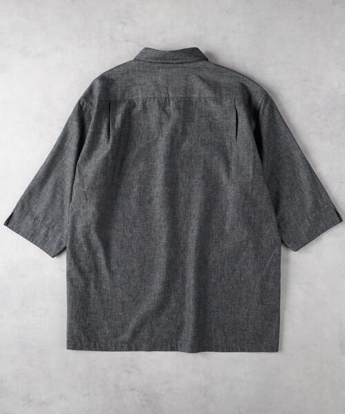 BACK NUMBER(バックナンバー)の「BACK NUMBER(バックナンバー)【メンズ】「COOL MAX」麻混スキッパー七分シャツ(シャツ/ブラウス・メンズ・ブラック/ベージュ/その他3/その他1・S/M/L/XL)」の12枚目の写真