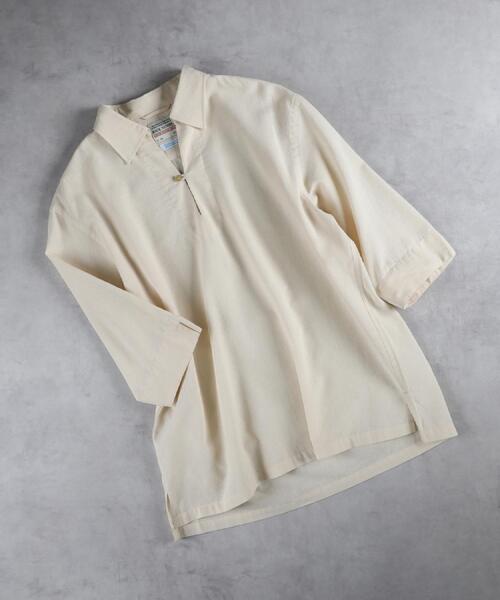 BACK NUMBER(バックナンバー)の「BACK NUMBER(バックナンバー)【メンズ】「COOL MAX」麻混スキッパー七分シャツ(シャツ/ブラウス・メンズ・ブラック/ベージュ/その他3/その他1・S/M/L/XL)」の14枚目の写真