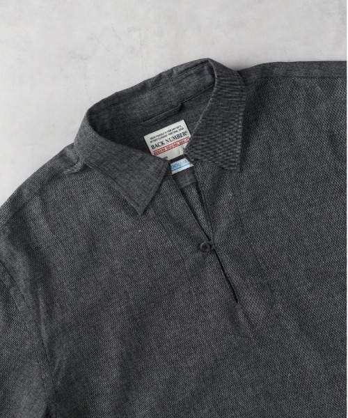BACK NUMBER（バックナンバー）の「【BACK NUMBER】ＣＯＯＬＭＡＸ麻混スキッパー（シャツ/ブラウス・メンズ・ブラック/ベージュ/その他3/その他1・S/M/L/XL）」の8枚目の写真
