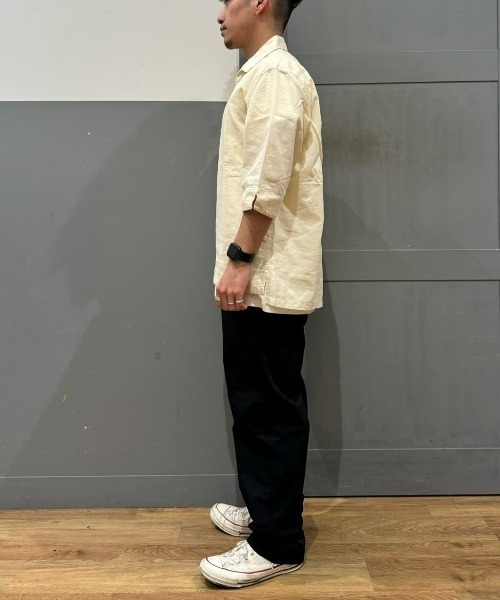 BACK NUMBER（バックナンバー）の「【BACK NUMBER】ＣＯＯＬＭＡＸ麻混スキッパー（シャツ/ブラウス・メンズ・ブラック/ベージュ/その他3/その他1・S/M/L/XL）」の15枚目の写真