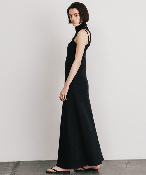 CREDONA(クレドナ)の「SLAB RIB TANK SET DRESS/スラブリブタンクセットドレス(ワンピース・レディース・ブラック/バーガンディー・FREE)」の12枚目の写真