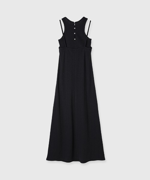 CREDONA(クレドナ)の「SLAB RIB TANK SET DRESS/スラブリブタンクセットドレス(ワンピース・レディース・ブラック/バーガンディー・FREE)」の9枚目の写真
