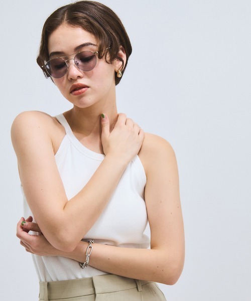 VICKY（ビッキー）の「カップツキホルターネックタンクトップ≪手洗い可能≫（タンクトップ・レディース・ピンク/オフホワイト/ブラック・M）」の2枚目の写真