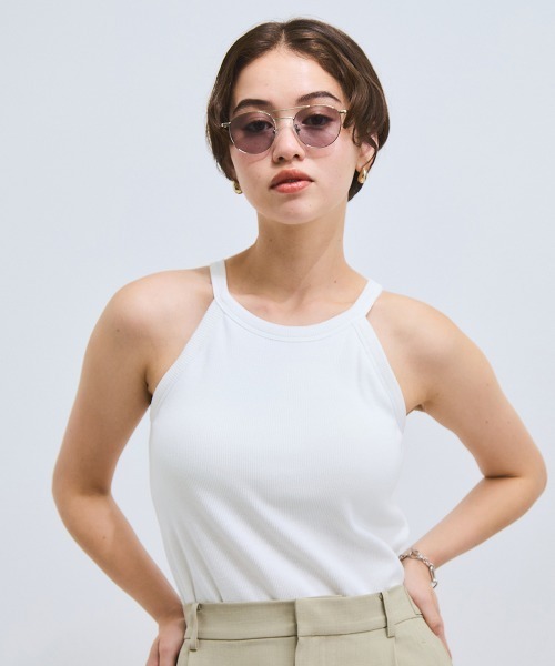 VICKY（ビッキー）の「カップツキホルターネックタンクトップ≪手洗い可能≫（タンクトップ・レディース・ピンク/オフホワイト/ブラック・M）」の20枚目の写真