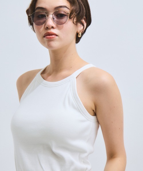 VICKY（ビッキー）の「カップツキホルターネックタンクトップ≪手洗い可能≫（タンクトップ・レディース・ピンク/オフホワイト/ブラック・M）」の21枚目の写真