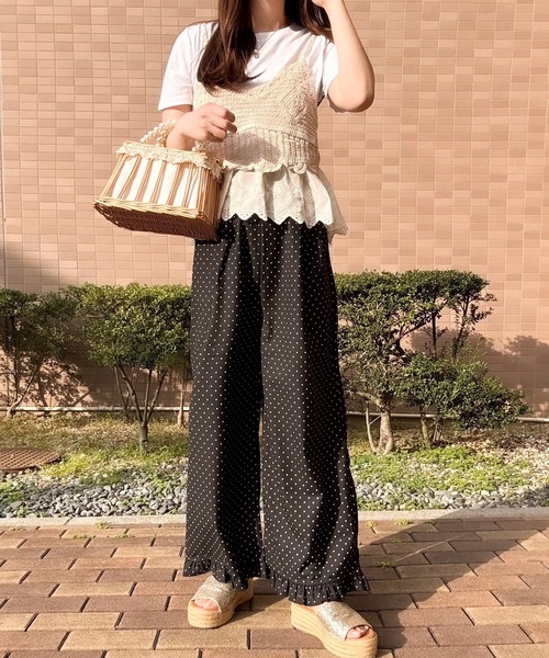 merrylatte(メリーラテ)の「かぎ編みレースビスチェ&Tシャツセット(その他トップス・レディース・アイボリー・FREE)」の10枚目の写真