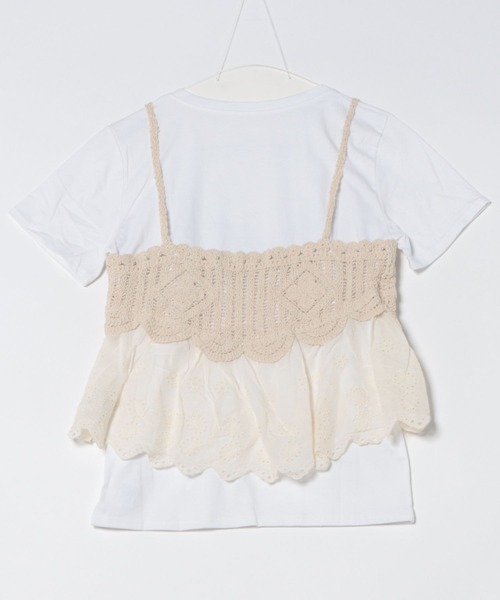merrylatte(メリーラテ)の「かぎ編みレースビスチェ&Tシャツセット(その他トップス・レディース・アイボリー・FREE)」の19枚目の写真