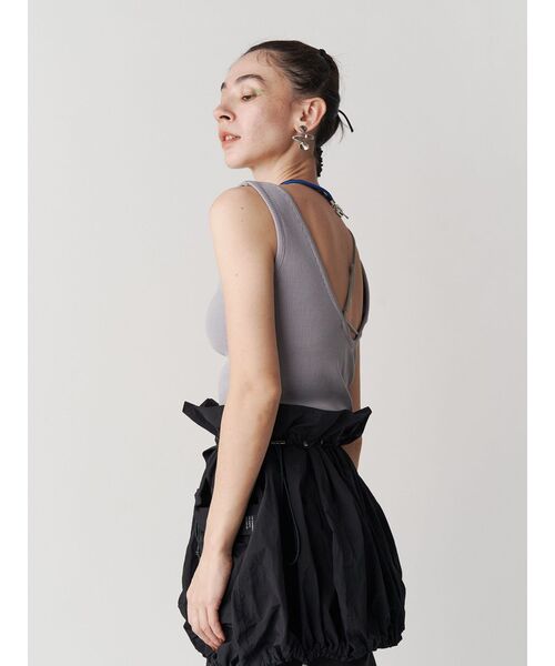 UN3D.（アンスリード）の「PAD IN SLANT RIB TANK / パッドインスラントリブタンク（タンクトップ・レディース・カーキ/グレー/ブラック・38/36）」の6枚目の写真