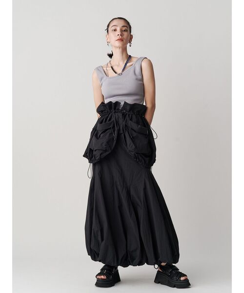 UN3D.（アンスリード）の「PAD IN SLANT RIB TANK / パッドインスラントリブタンク（タンクトップ・レディース・カーキ/グレー/ブラック・38/36）」の7枚目の写真