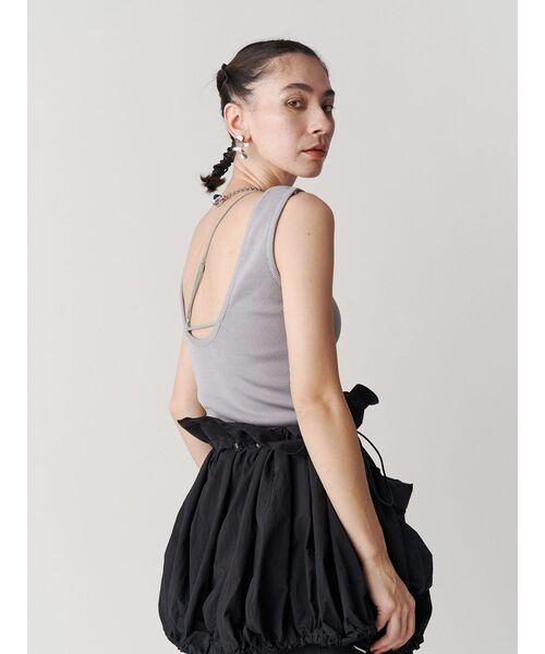 UN3D.（アンスリード）の「PAD IN SLANT RIB TANK / パッドインスラントリブタンク（タンクトップ・レディース・カーキ/グレー/ブラック・38/36）」の4枚目の写真