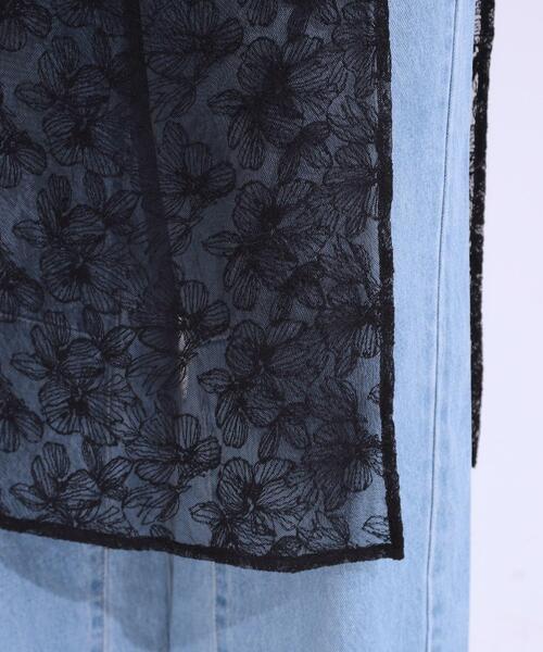 SHOO・LA・RUE(シューラルー)の「【洗える】チュール刺繍ラップスカート(スカート・レディース・アイボリー/ブラック・00)」の17枚目の写真