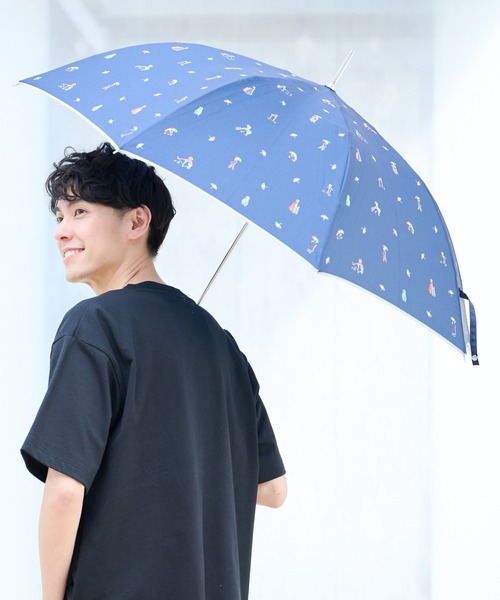 Arnold Palmer（アーノルドパーマー）の「アート総柄 晴雨兼用 シェア 長傘（長傘・レディース・ネイビー/ベージュ・F）」の8枚目の写真