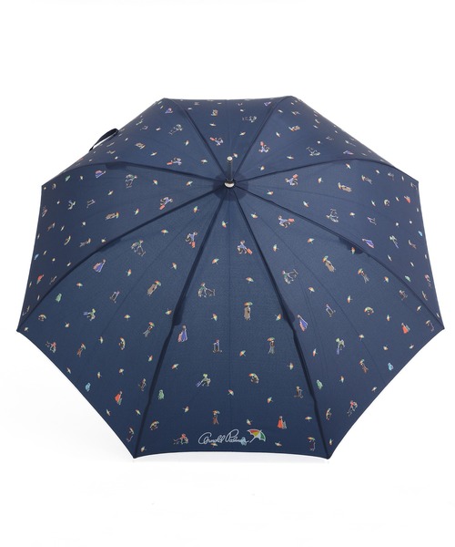 Arnold Palmer（アーノルドパーマー）の「アート総柄 晴雨兼用 シェア 長傘（長傘・レディース・ネイビー/ベージュ・F）」の3枚目の写真