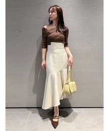 新品UNITED ARROWS <ASTRAET>サテン タイトスカート ASTRAET＞サテン ウエストゴム タイトスカート