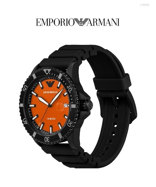 EMPORIO ARMANI(エンポリオアルマーニ)の「エンポリオ・アルマーニ 腕時計 メンズ アナログ シリコン AR11684(アナログ腕時計・メンズ・ブラック・FREE)」の12枚目の写真