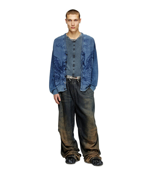 DIESEL(ディーゼル)の「メンズ カーディガン K-FENICAR(カーディガン/ボレロ・メンズ・ブルー・XX-LARGE/LARGE/MEDIUM/SMALL/X-LARGE/X-SMALL)」の3枚目の写真