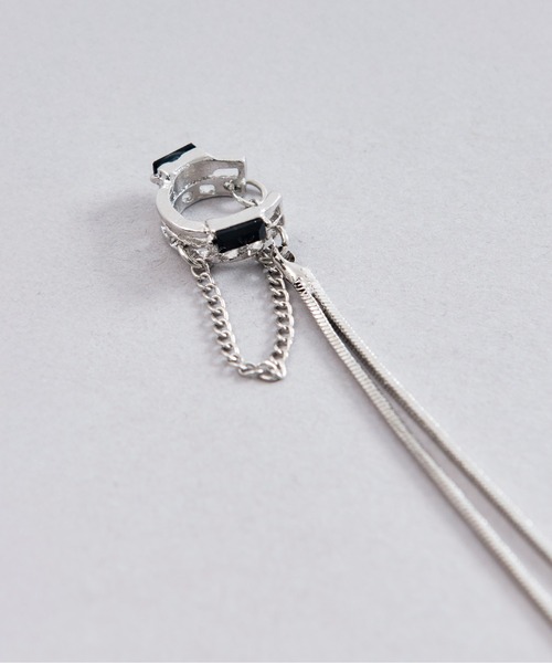 Ellno Loset（エルノロゼット）の「ロングチェーンイヤーカフ（イヤリング・メンズ・シルバー・FREE）」の3枚目の写真