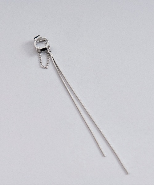 Ellno Loset（エルノロゼット）の「ロングチェーンイヤーカフ（イヤリング・メンズ・シルバー・FREE）」の4枚目の写真