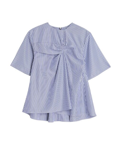 ELENDEEK(エレンディーク)の「ビスチェドレープブラウス(シャツ/ブラウス・レディース・ブラック/オフホワイト/グレー/ネイビー・FREE)」の5枚目の写真