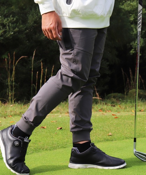 LUXE/R GOLF(ラグジュ ゴルフ)の「(RM)【LUXE/R GOLF】ストレッチ ブロード 防水 ファスナー イージー ジョガーパンツ(チノパンツ・メンズ・チャコールグレー/カーキ/ブラック・L/XL/M)」の1枚目の写真