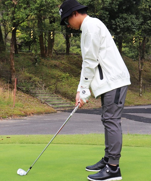 LUXE/R GOLF(ラグジュ ゴルフ)の「(RM)【LUXE/R GOLF】ストレッチ ブロード 防水 ファスナー イージー ジョガーパンツ(チノパンツ・メンズ・チャコールグレー/カーキ/ブラック・L/XL/M)」の7枚目の写真