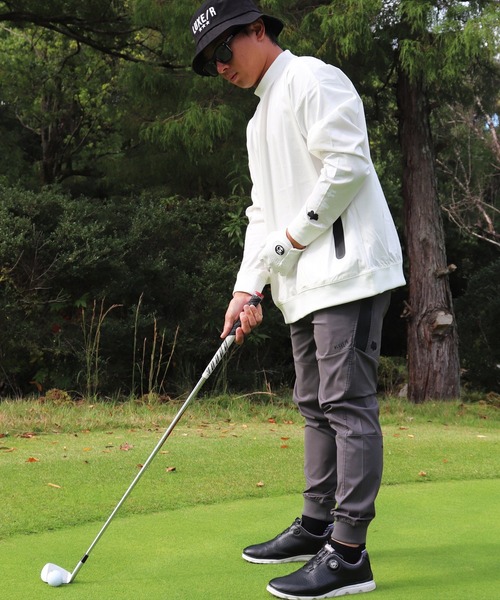 LUXE/R GOLF(ラグジュ ゴルフ)の「(RM)【LUXE/R GOLF】ストレッチ ブロード 防水 ファスナー イージー ジョガーパンツ(チノパンツ・メンズ・チャコールグレー/カーキ/ブラック・L/XL/M)」の6枚目の写真