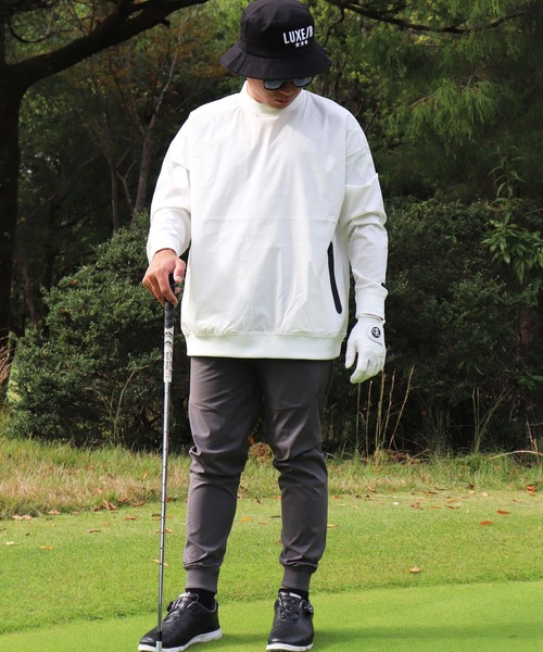 LUXE/R GOLF(ラグジュ ゴルフ)の「(RM)【LUXE/R GOLF】ストレッチ ブロード 防水 ファスナー イージー ジョガーパンツ(チノパンツ・メンズ・チャコールグレー/カーキ/ブラック・L/XL/M)」の9枚目の写真