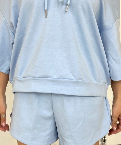 non-hedge（ノンヘッジ）の「スピンドルオフショルトップスショートパンツセットアップ（セットアップ・レディース・ブルー/オートミール/ブラック・FREE）」の16枚目の写真