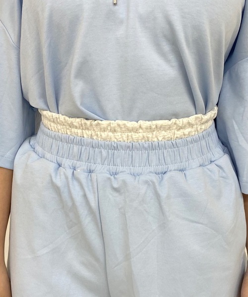 non-hedge（ノンヘッジ）の「スピンドルオフショルトップスショートパンツセットアップ（セットアップ・レディース・ブルー/オートミール/ブラック・FREE）」の11枚目の写真