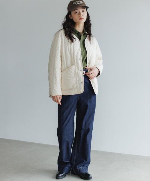 D.M.G.（ドミンゴ）の「[D.M.G / ディーエムジー] 10ozジェルドデニム ワークストレートパンツ（デニムパンツ・レディース・ワンウォッシュ・L/M/S/SS）」の3枚目の写真