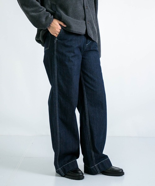 D.M.G.（ドミンゴ）の「[D.M.G / ディーエムジー] 10ozジェルドデニム ワークストレートパンツ（デニムパンツ・レディース・ワンウォッシュ・L/M/S/SS）」の12枚目の写真