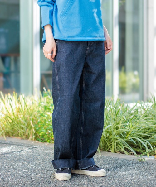 D.M.G.（ドミンゴ）の「[D.M.G / ディーエムジー] 10ozジェルドデニム ワークストレートパンツ（デニムパンツ・レディース・ワンウォッシュ・L/M/S/SS）」の7枚目の写真