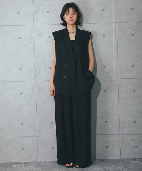 再値下げ★美品★【SMILE ORCHID】 セレモニーパンツセットアップ SMILE ORCHID セットアップ 2wayペプラムベスト＆テーパード