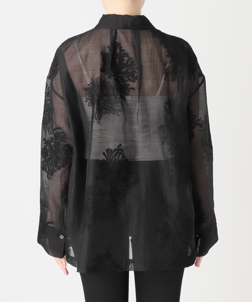 JOURNAL STANDARD（ジャーナルスタンダード）の「《追加2》シアーレースビッグシャツ（シャツ/ブラウス・レディース・ブラック・FREE）」の14枚目の写真