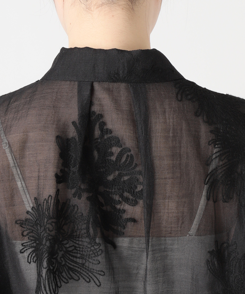 JOURNAL STANDARD（ジャーナルスタンダード）の「《追加2》シアーレースビッグシャツ（シャツ/ブラウス・レディース・ブラック・FREE）」の15枚目の写真